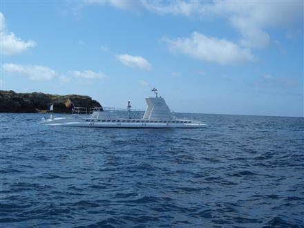 mit diesem U - Boot waren wir ca. 30 m in der Tiefe